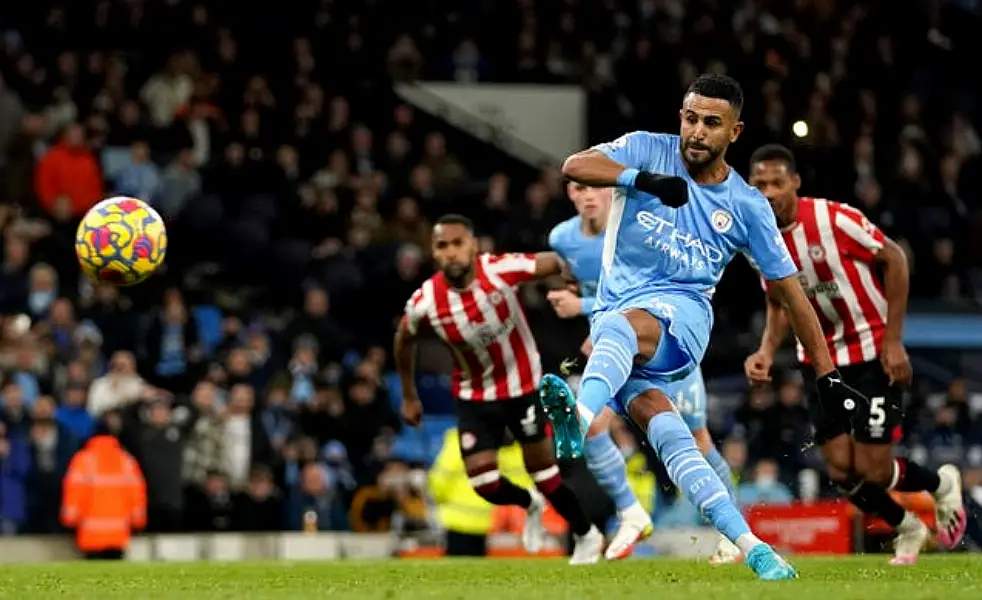 Riyad Mahrez has scored in seven successive games for City