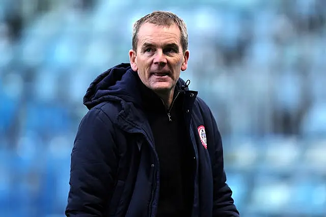 Accrington manager John Doolan smiles