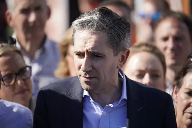 Simon Harris in a crowd at the National Ploughing Championships