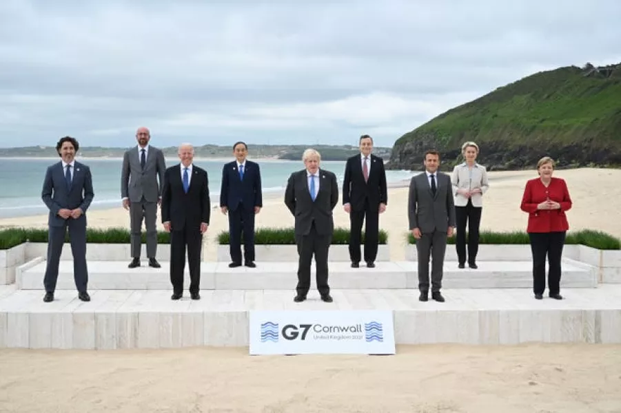 The G7 leaders in Cornwall