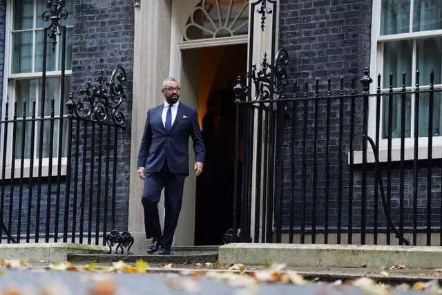 James Cleverly leaves 10 Downing Street