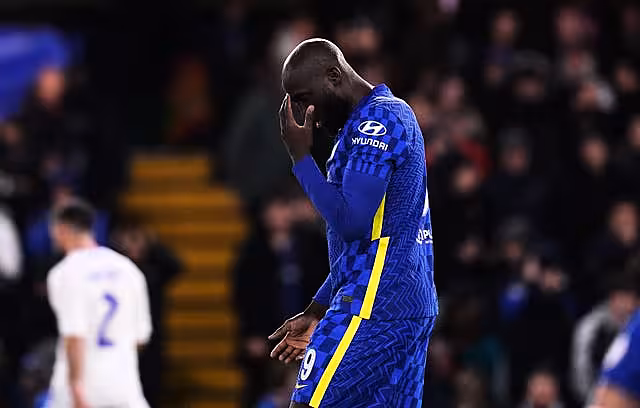 Romelu Lukaku rues a missed chance