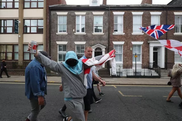 People protest in Sunderland city centre