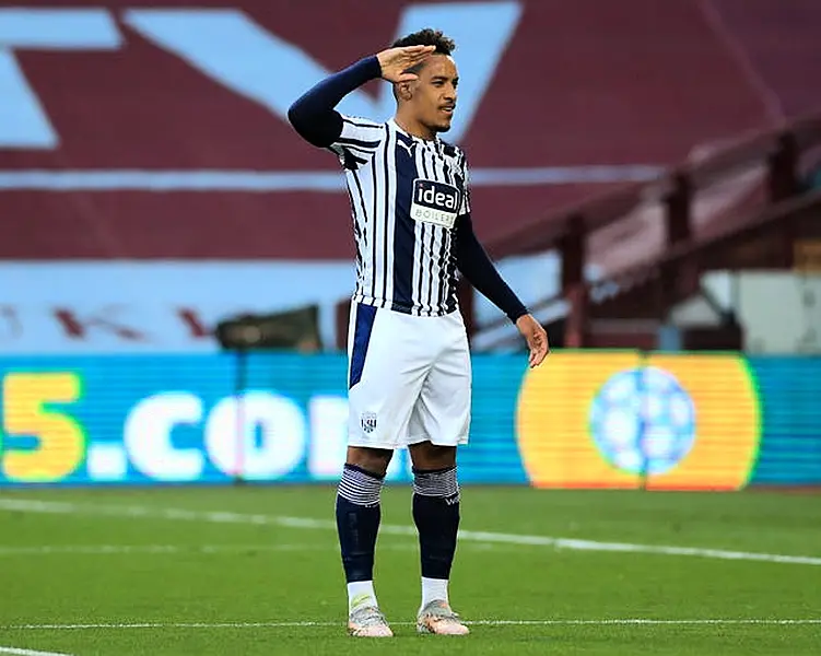 Matheus Pereira celebrates West Brom's equaliser