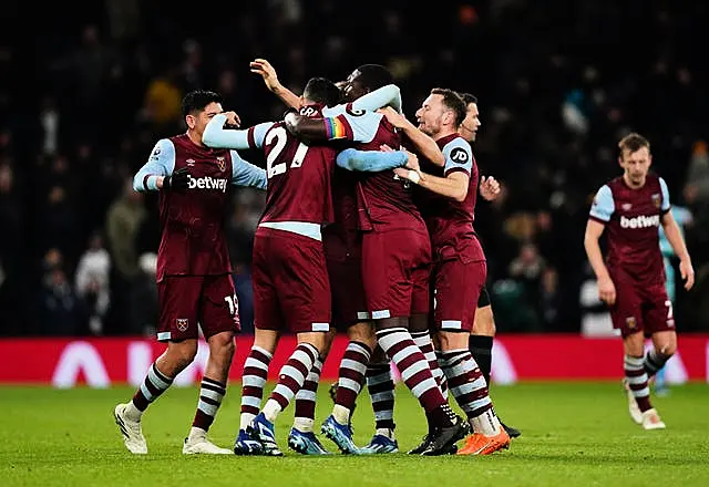 West Ham United celebrate victory