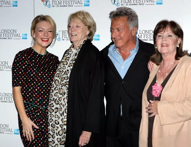 Sheridan Smith, Dame Maggie Smith, Dustin Hoffman and Pauline Collins at the BFI London Film Festival screening of Quartet