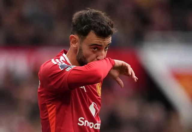 Bruno Fernandes pictured during Manchester United's match against Tottenham