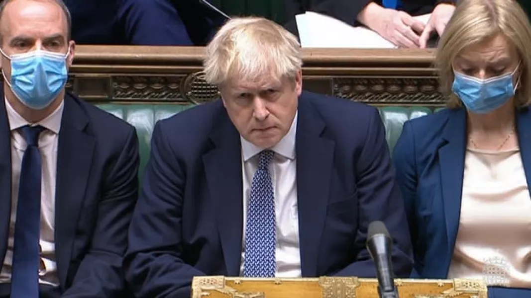 Boris Johnson during Prime Minister’s Questions