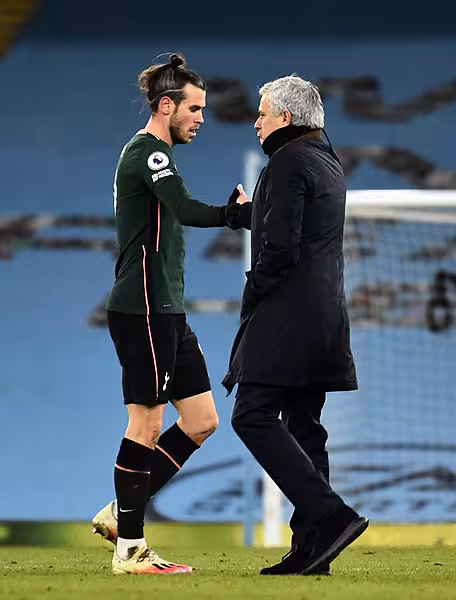 Gareth Bale and Jose Mourinho