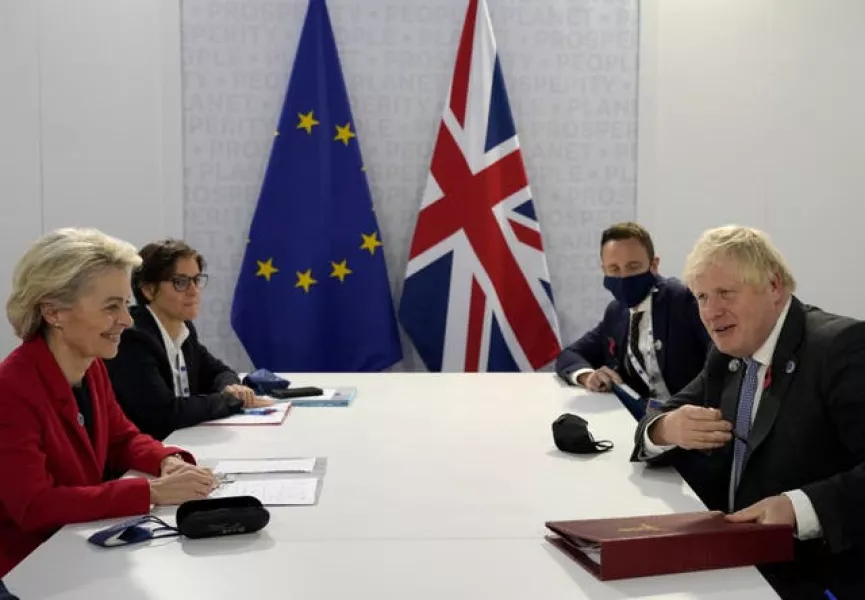 Prime Minister Boris Johnson raised his concern over France's 'rhetoric' on fishing licences with European Commission President Ursula von der Leyen at the G20 in Rome
