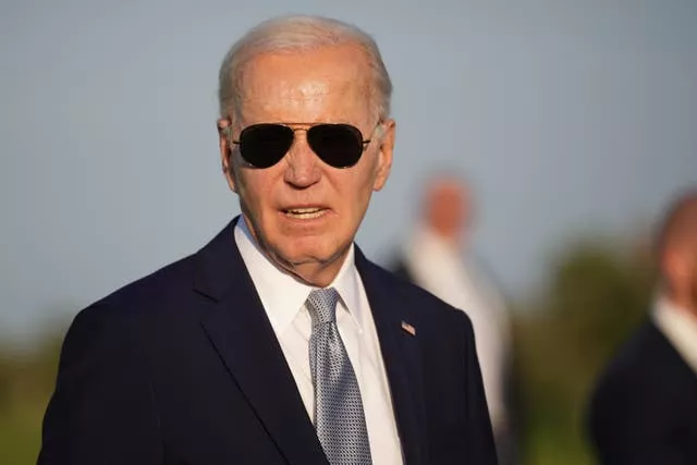 US President Joe Biden at the G7 summit in Italy