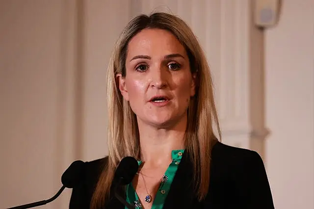 Helen McEntee TD speaking during the British-Irish intergovernmental conference in Dublin