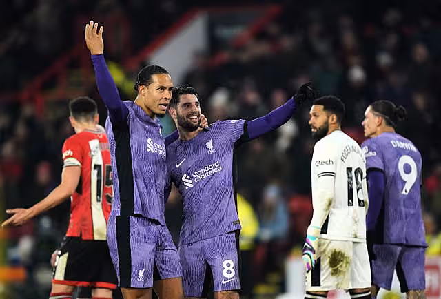 Virgil van Dijk and Dominik Szoboszlai scored Liverpool's goals