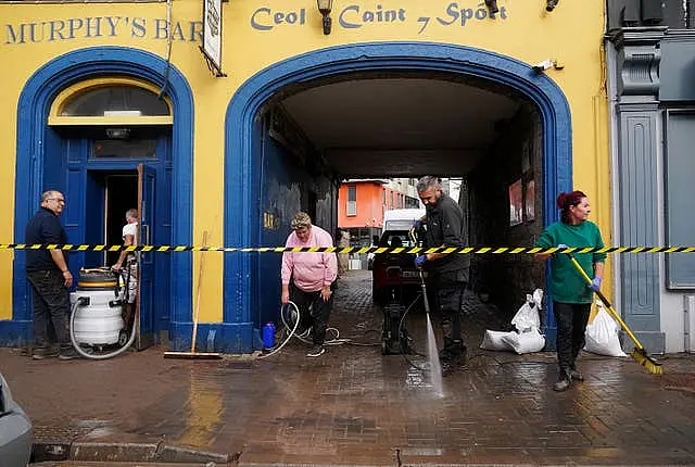 Main street in Midleton after flooding