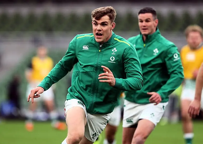 Johnny Sexton, right, is delighted about the return to fitness of Garry Ringrose