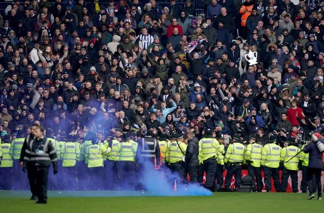 Play suspended after trouble in stands during West Brom v Wolves FA Cup tie