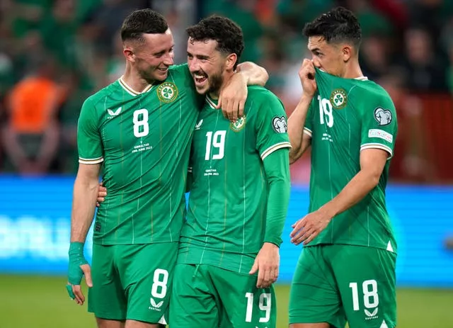 Mikey Johnston (centre) inspired the Republic of Ireland to victory over Gibraltar