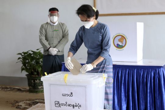 Burma’s Aung San Suu Kyi Casts Early Vote In General Election