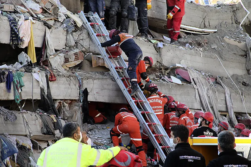 Rescuers Search For Survivors As Aegean Earthquake Death Toll Rises