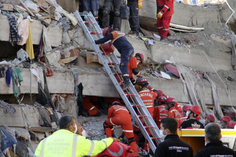 Rescuers Search For Survivors As Aegean Earthquake Death Toll Rises