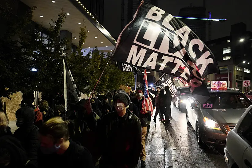 Anti-Trump Protesters Gather Near White House