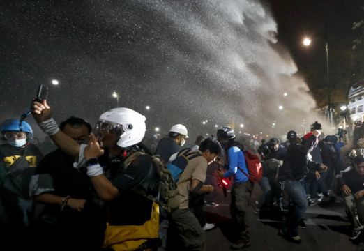 Thai Police Use Water Cannons On Pro-Democracy Protesters