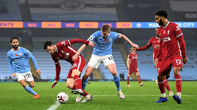 Man City And Liverpool Share Spoils After De Bruyne Penalty Miss