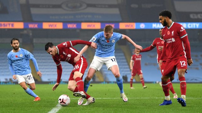 Man City And Liverpool Share Spoils After De Bruyne Penalty Miss