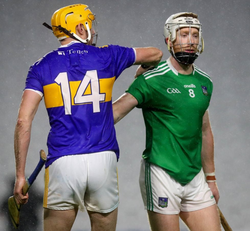 Seamus Callanan Of Tipperary And Limerick's Cian Lynch After The Treaty County's Win In The Munster Semi-Final. Credit ©Inpho/Ryan Byrne
