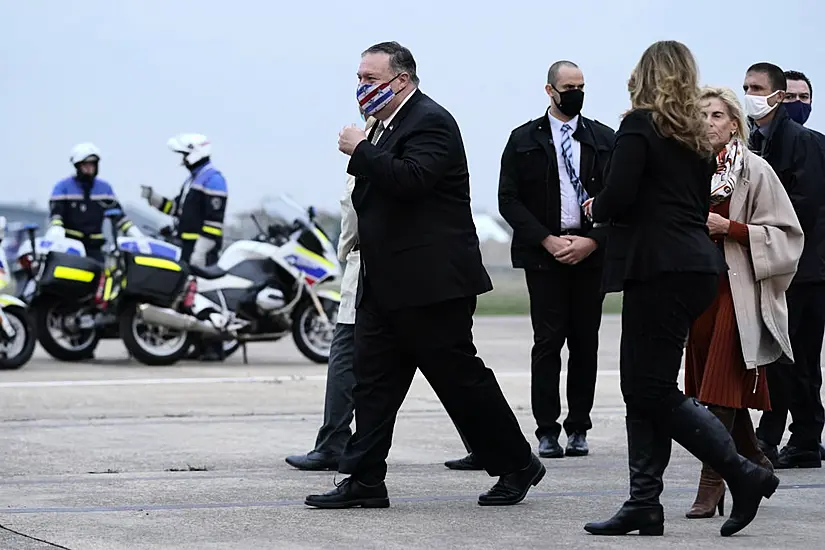 Pompeo Arrives In France At Start Of Awkward Seven-Nation Tour