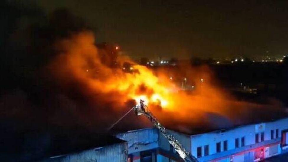 Eight Fire Crews Tackling Huge Warehouse Blaze In Dublin Industrial Estate