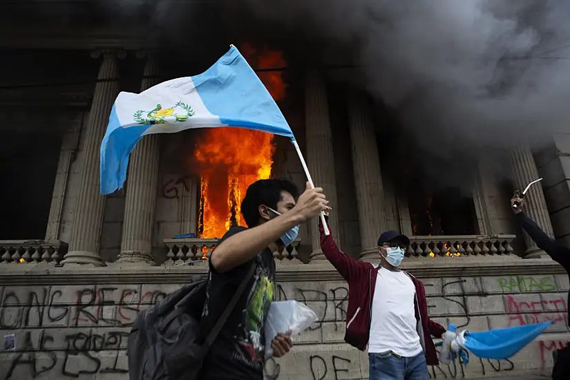 Protesters Torch Guatemala’s Congress Building Amid Unrest