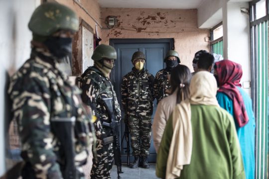Kashmir Residents Vote In Local Polls Amid Cold And Tight Security