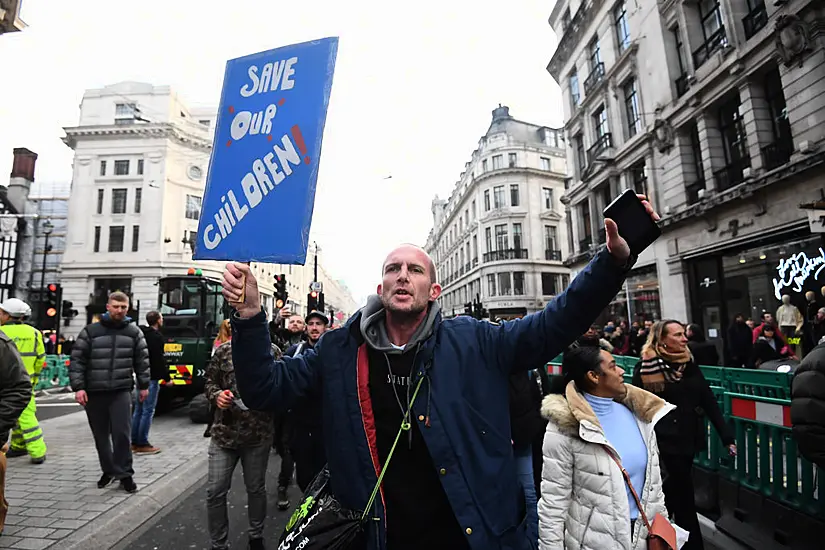 Anti-Lockdown Protests Met By Large Police Presence In Central London