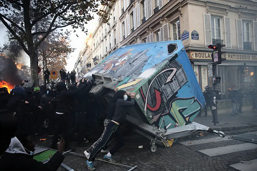 Teargas Fired As French Protesters Condemn Bill Outlawing Use Of Police Images