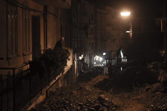 Mudslides Cover Streets Of Italian Town