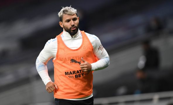 Sergio Aguero’s Man City Training Return On Hold After Minor Knee ‘Disturbance’