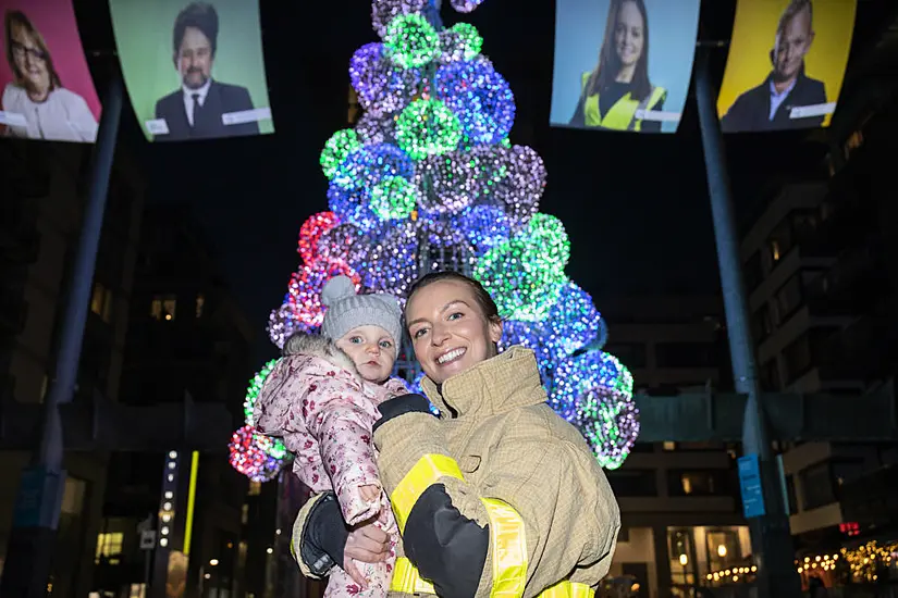 Dublin City Centre Brightens Up As 'Winter Lights' Switched On