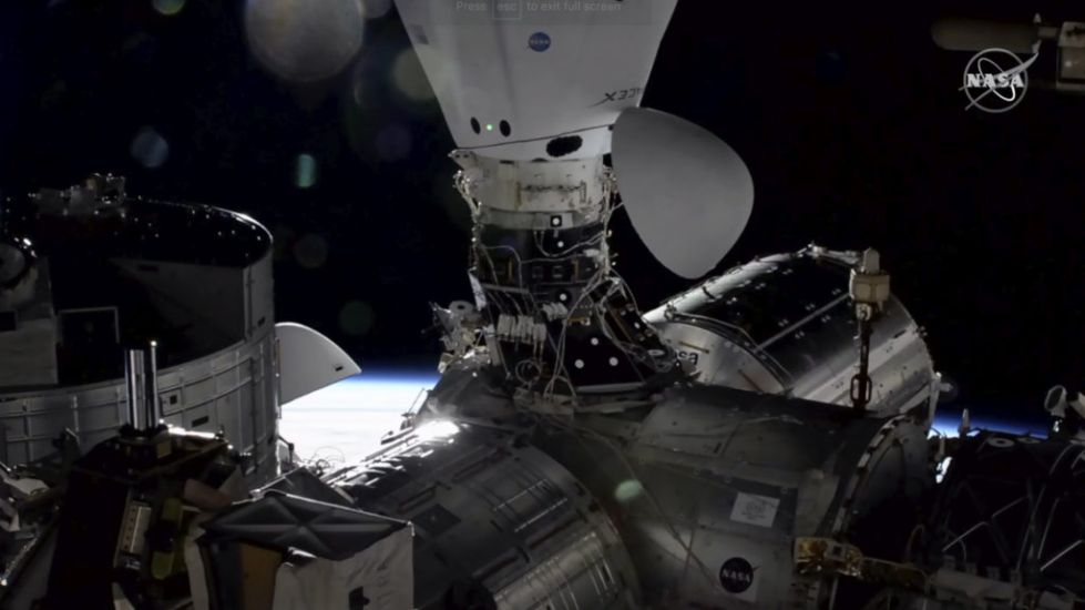 Spacex Capsules Parked Side-By-Side At Iss For First Time