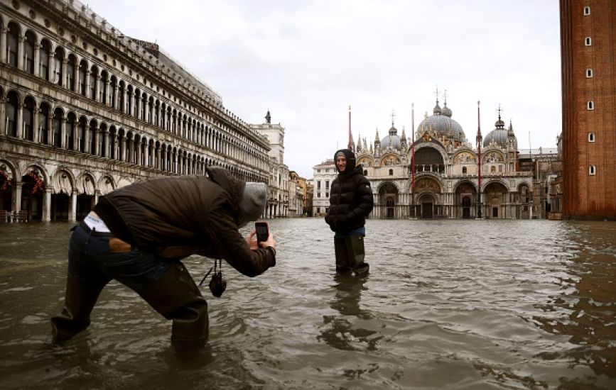 Venice Under Water As Downpours And Wind Take City By Surprise