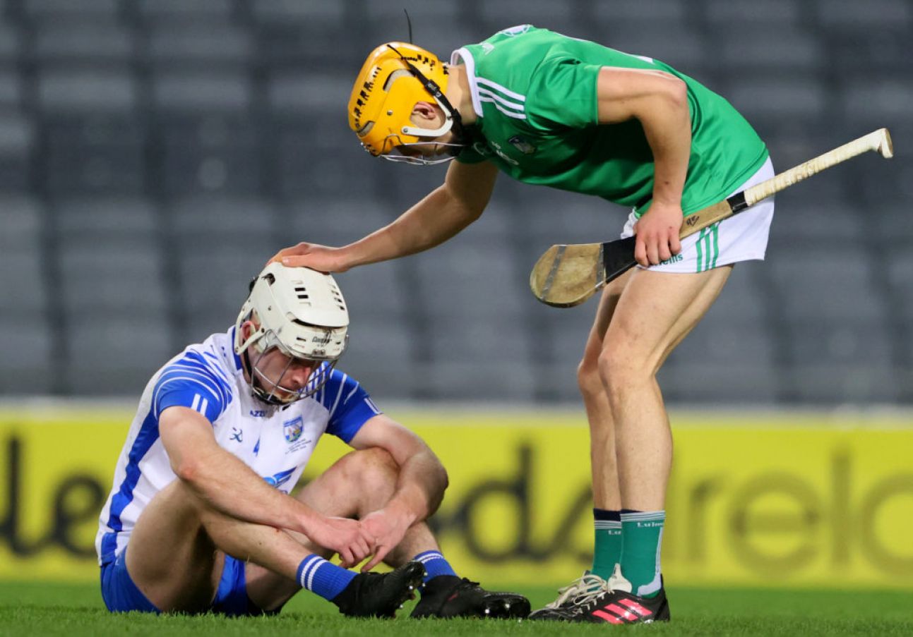 Gaa Hurling All-Ireland Senior Championship Final, Croke Park, Dublin 13/12/2020
Waterford Vs Limerick
Waterford’s Shane Mcnulty And Adrian Breen Of Limerick After The Game
Mandatory Credit ©Inpho/James Crombie