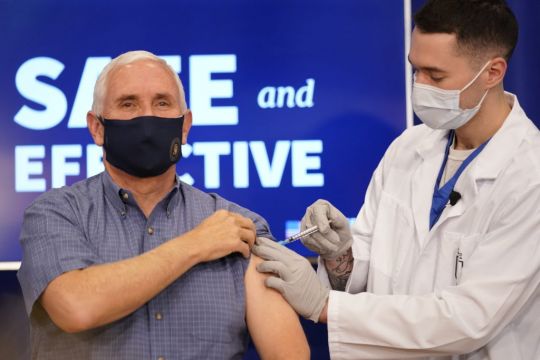 Us Vice-President Mike Pence Receives Coronavirus Vaccination Live On Tv
