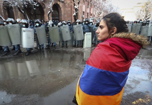 Dozens Detained In Protests Against Armenia’s Prime Minister