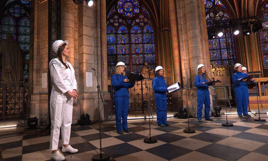 Choir Performs Christmas Eve Concert In Fire-Damaged Notre Dame