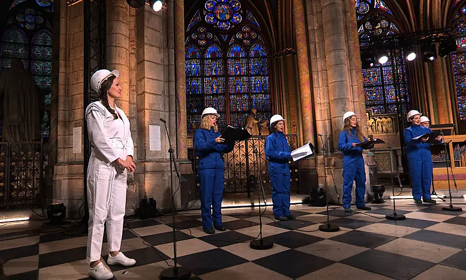 Choir Performs Christmas Eve Concert In Fire-Damaged Notre Dame