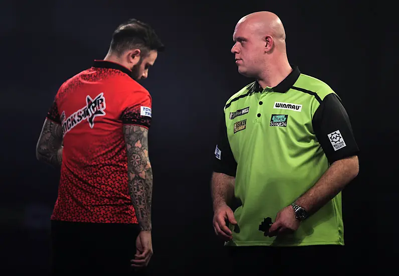 Michael Van Gerwen Survives Two Match Darts Against Joe Cullen To Reach Last 16