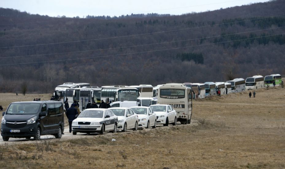 Migrants From Bosnia Camp Kept In Buses As Relocation Halted