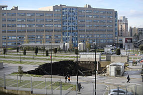 Sinkhole Swallows Cars At Italian Hospital Treating Coronavirus Patients