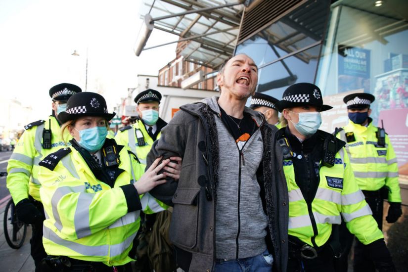 Multiple Arrests At Anti-Lockdown Protest In London