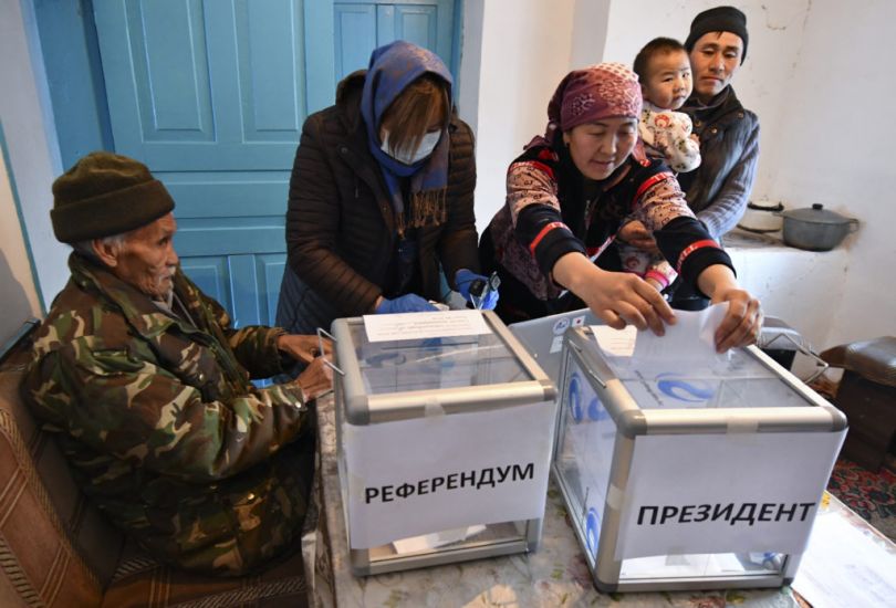 Voters In Kyrgyzstan Cast Ballots In Early Presidential Election
